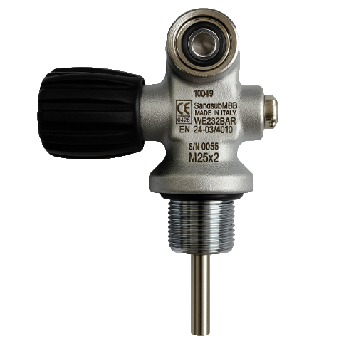 San-O-Sub M25x2 Tank Valve w/ Burst Disc - 🇿🇦 Divetek - Scuba